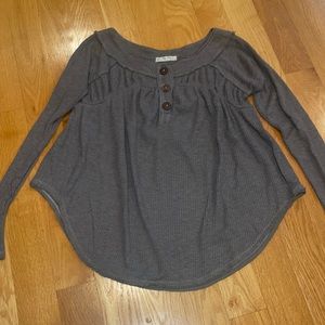 Waffle knit long sleeve